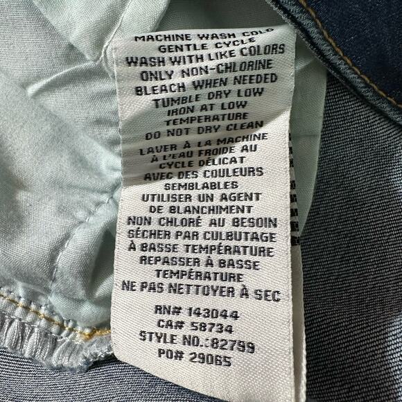 Bagatelle Womens Size 12 Blue Jean Denim Maxi Long Skirt High Front Split 33x35 - Picture 9 of 9